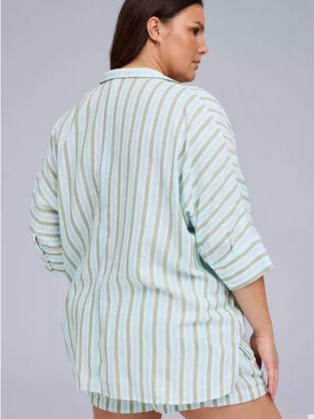 Torrid Belle Isle Cotton Linen Popover Tunic Blouse - Size 2X - EUC! - Picture 2 of 8